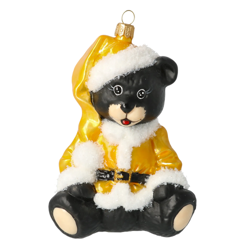 Saffron Mantle Sentinel | Hand-Painted Glass Ornament | Blubom 2020-193