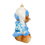 Serene Azure Cub | Hand-Painted Glass Ornament | Blubom 2020-194