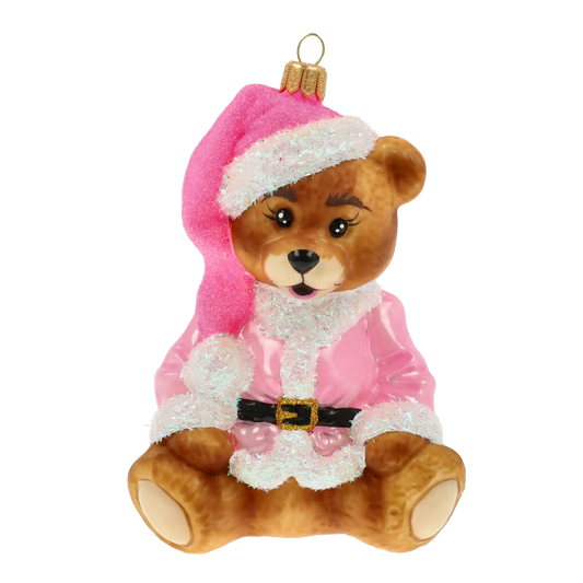 Miś W Kubraczku Szklana Ozdoba