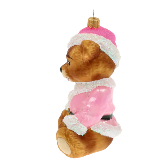 Miś W Kubraczku Szklana Ozdoba
