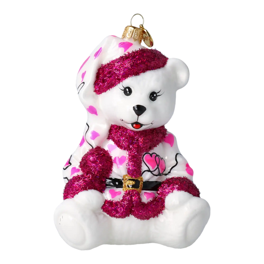 Miś W Kubraczku Szklana Ozdoba