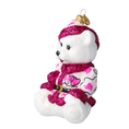 Load image into Gallery viewer, Sweetheart Bear Handmade Glass Christmas ornament. 2020-199
