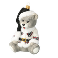 Załaduj obraz do przeglądarki galerii, Zakopane Teddy Bear. Handmade Glass Christmas ornament. 2020-200

