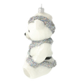 Load image into Gallery viewer, Glistening White Santa Teddy Premium christmas glass ornament 2020-201
