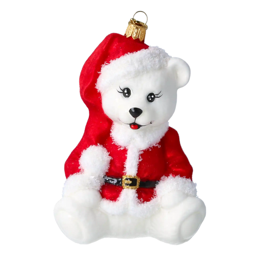 Miś W Kubraczku Szklana Ozdoba