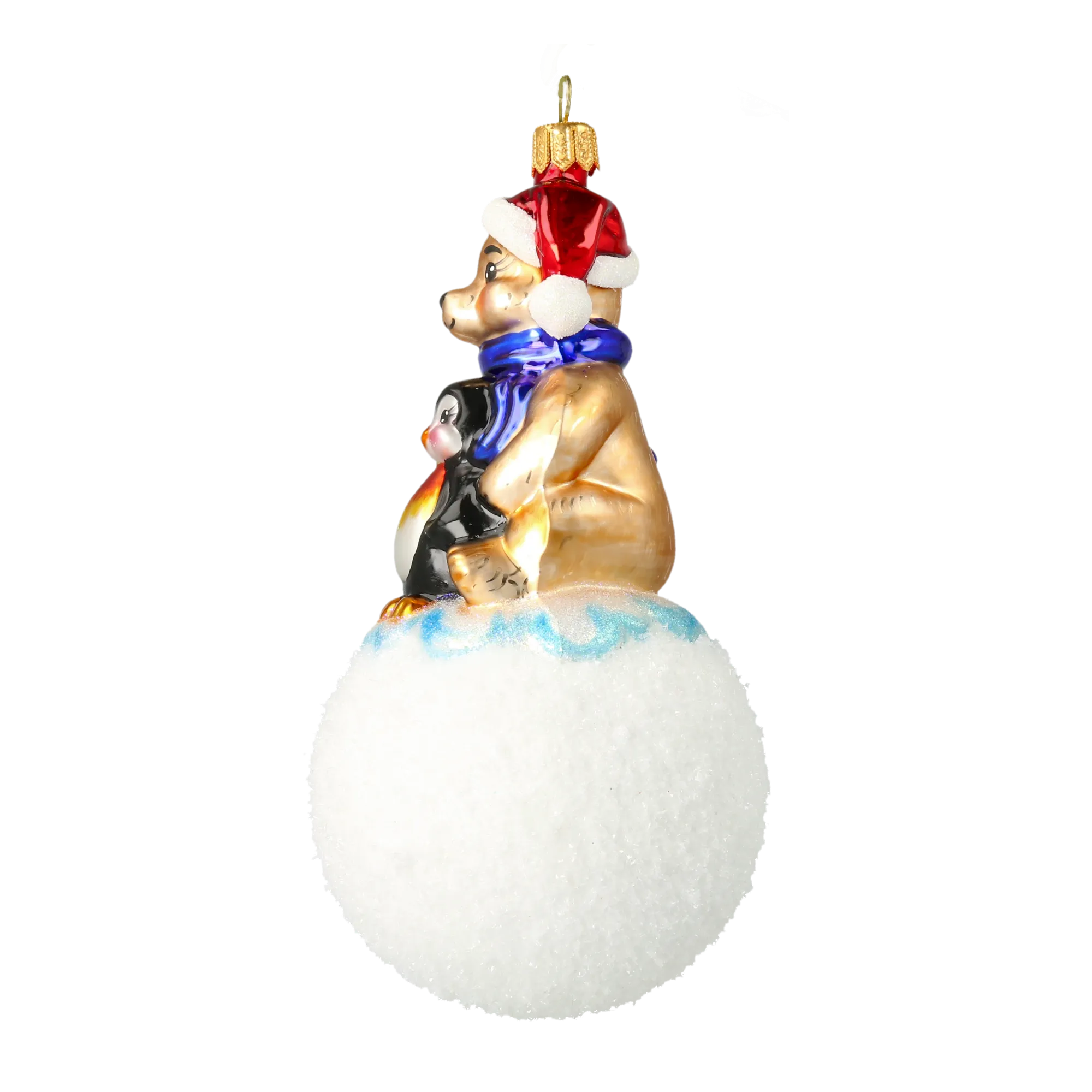 Arctic Friends on Snowball Premium christmas glass ornament 2020-217