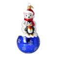 Load image into Gallery viewer, Midnight Blue Arctic Friends Premium christmas glass ornament 2020-218
