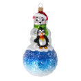 Załaduj obraz do przeglądarki galerii, Arctic Friends Icy Blue Snowball Premium christmas glass ornament 2020-219

