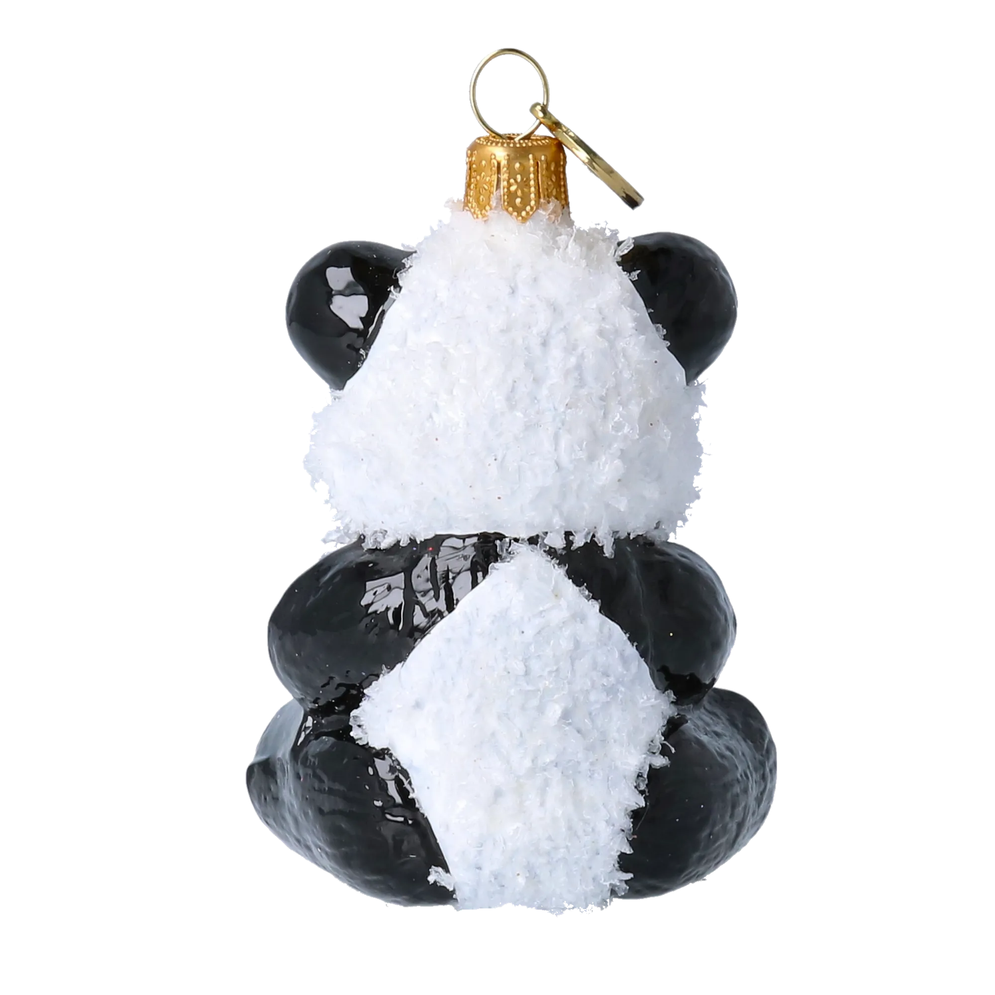 Snow Panda - Glass Christmas Ornament. 2020-222