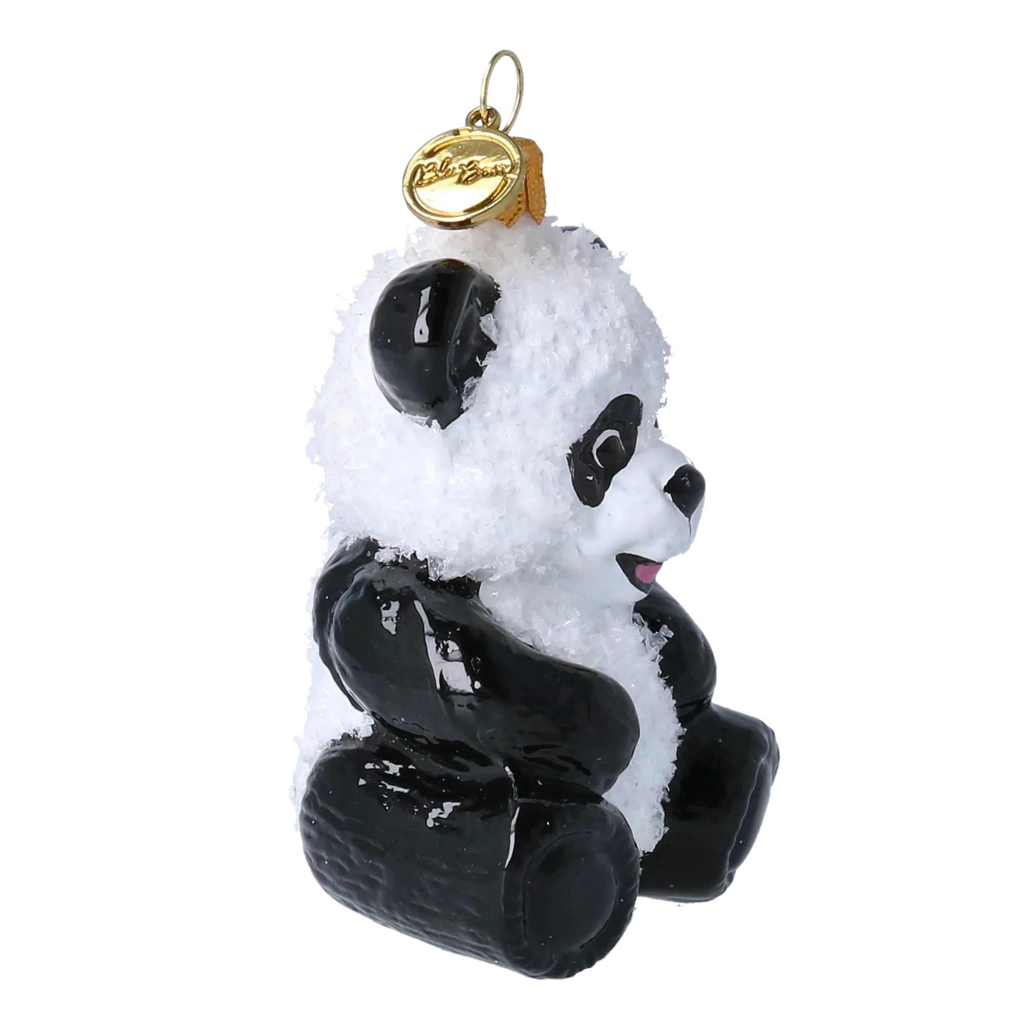 Snow Panda - Glass Christmas Ornament. 2020-222