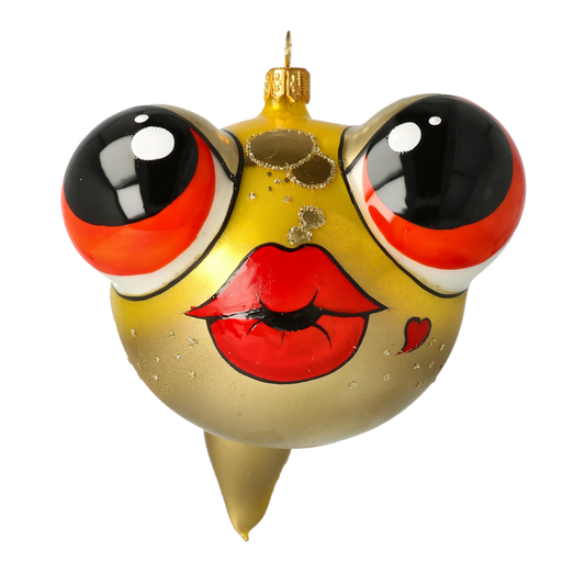 Goldfish - Charming Glass Decoration. Handmade Glass Christmas ornament. 2020-223