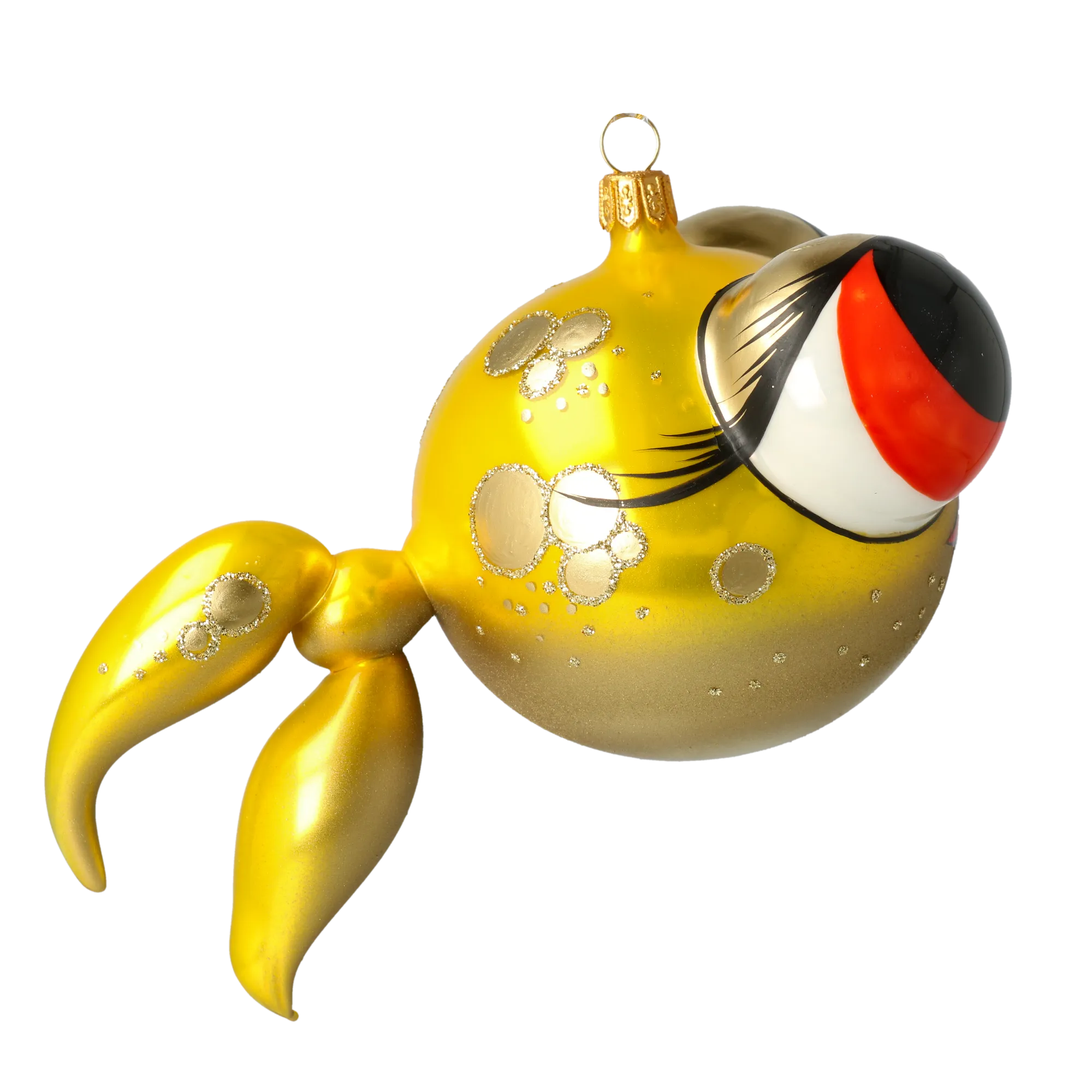 Goldfish - Charming Glass Decoration. Handmade Glass Christmas ornament. 2020-223