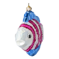 Załaduj obraz do przeglądarki galerii, Magenta Striped Pearl Fish Premium christmas glass ornament 2020-227
