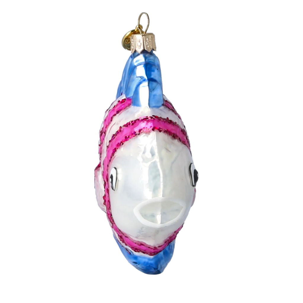 Inquisitive Coral Voyager | Hand-Painted Glass Ornament | Blubom 2020-227