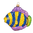 Load image into Gallery viewer, Golden Azure Striped Fish Premium christmas glass ornament 2020-229
