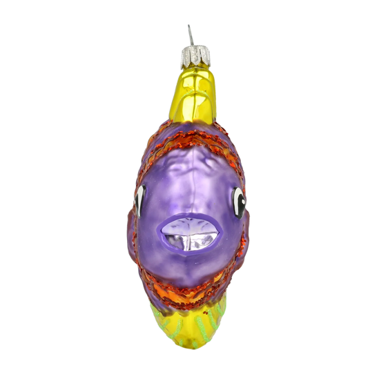 Amethyst Striped Angelfish Premium christmas glass ornament 2020-230