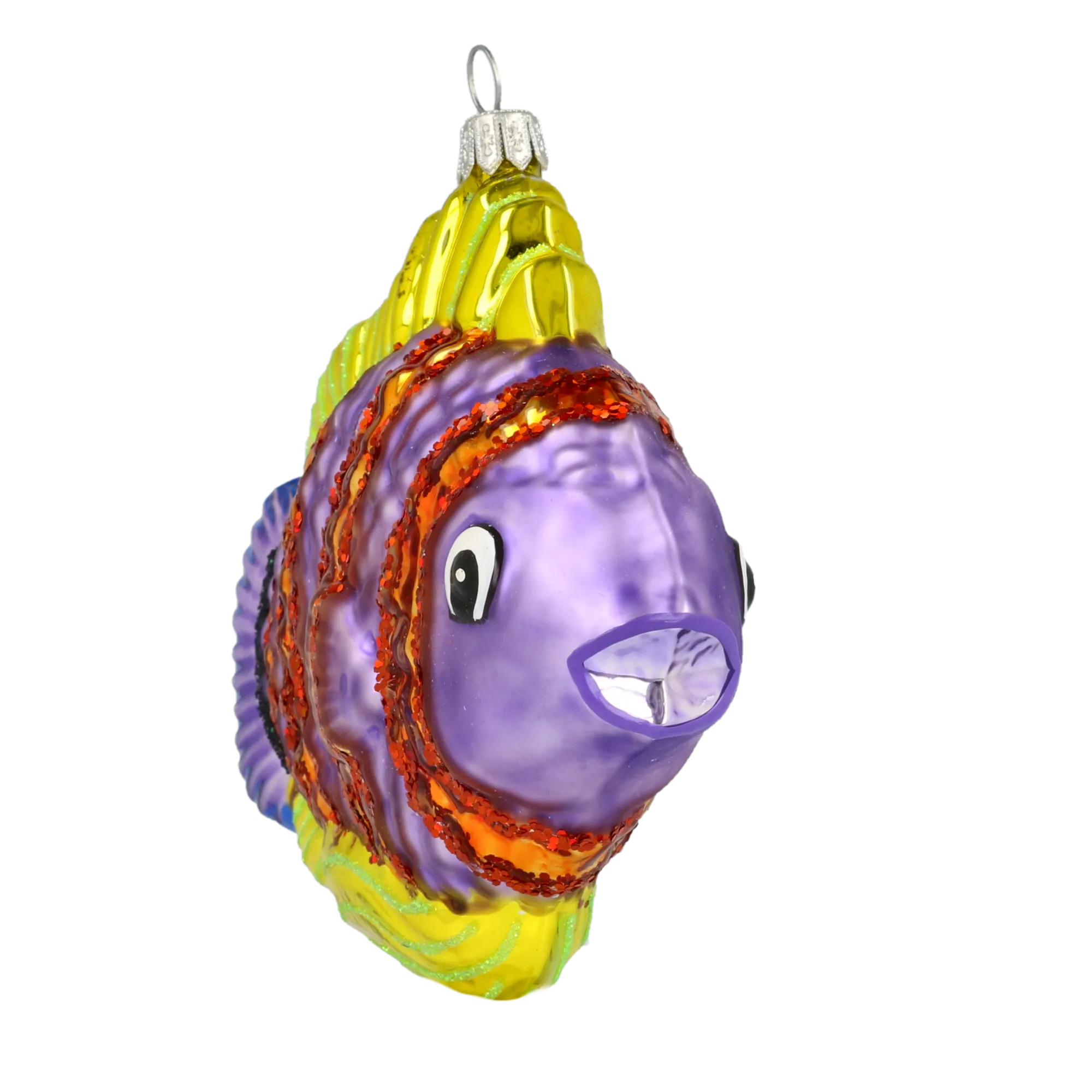 Amethyst Striped Angelfish Premium christmas glass ornament 2020-230