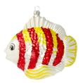 Load image into Gallery viewer, Ruby Striped Angel Fish Premium christmas glass ornament 2020-231
