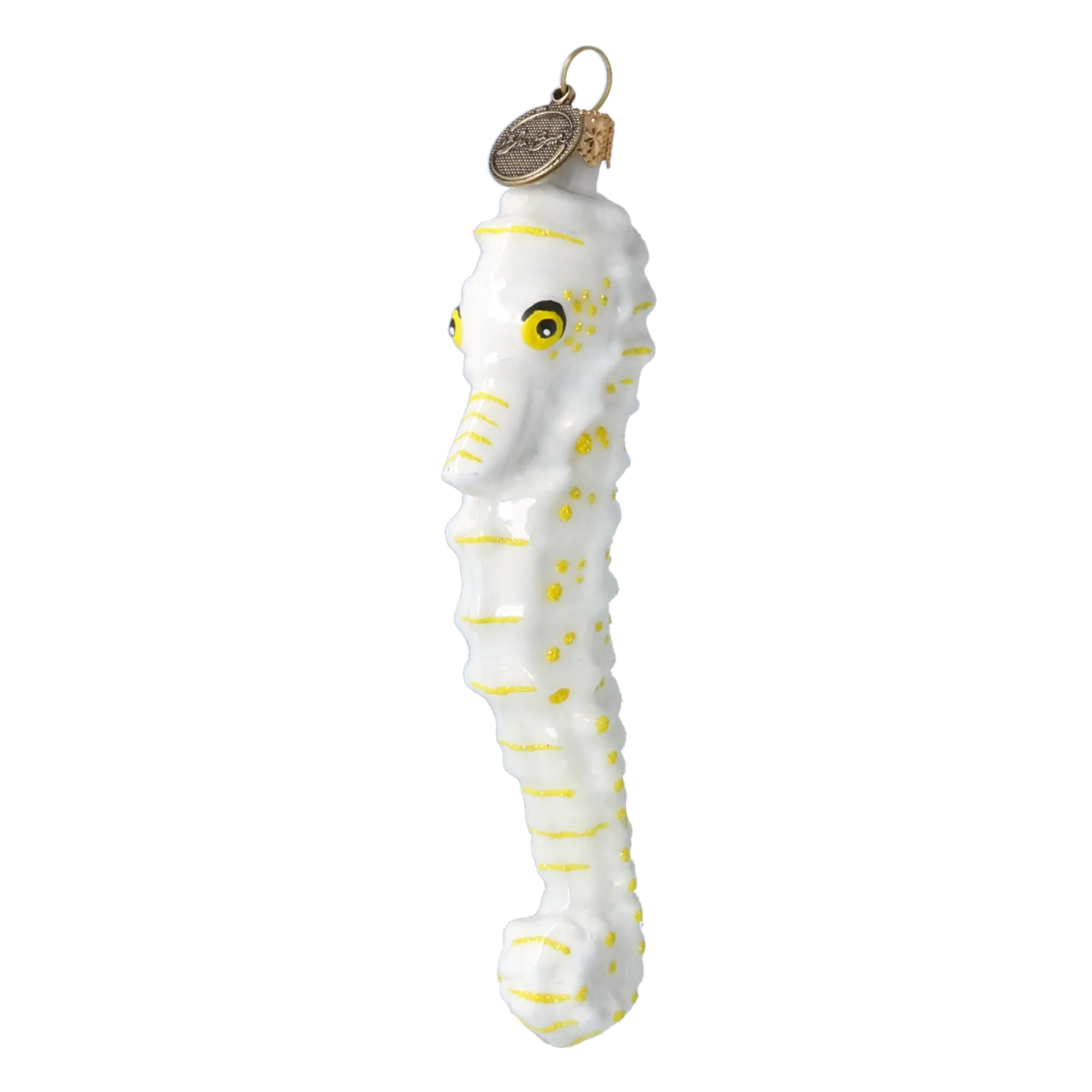 Gilded Ivory Seahorse Premium christmas glass ornament 2020-233