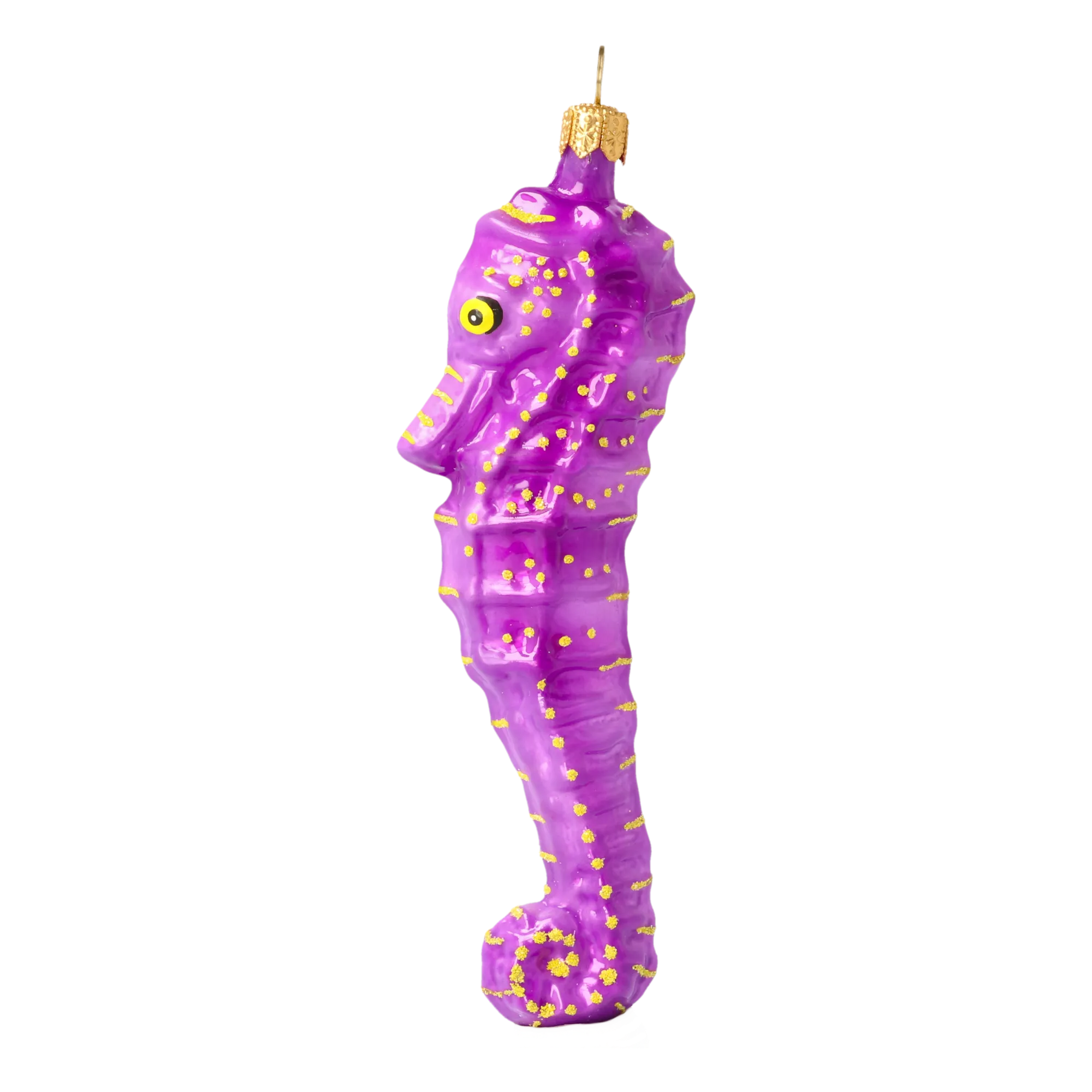 Amethyst Gilded Seahorse Premium christmas glass ornament 2020-236