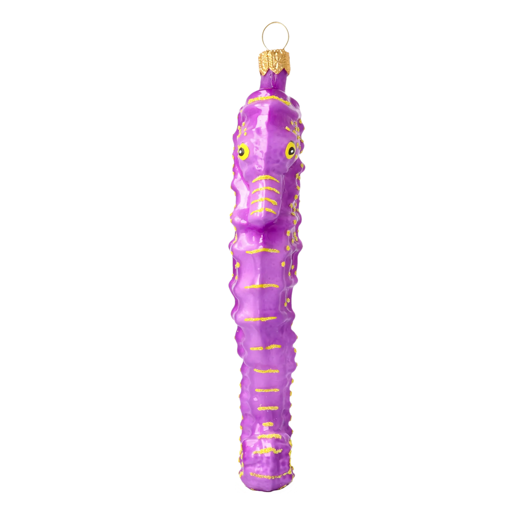 Amethyst Gilded Seahorse Premium christmas glass ornament 2020-236