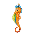 Załaduj obraz do przeglądarki galerii, Seahorse - Ocean Friend. Handmade Glass Christmas ornament. 2020-238
