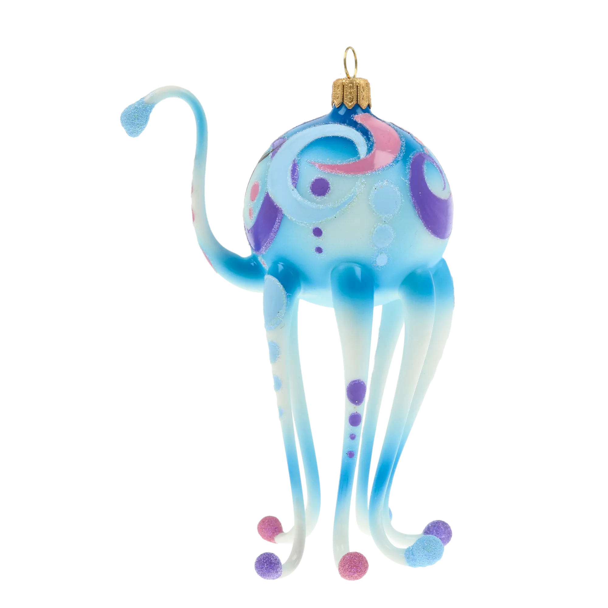 Azure Voyager | Hand-Painted Glass Ornament | Blubom 2020-243