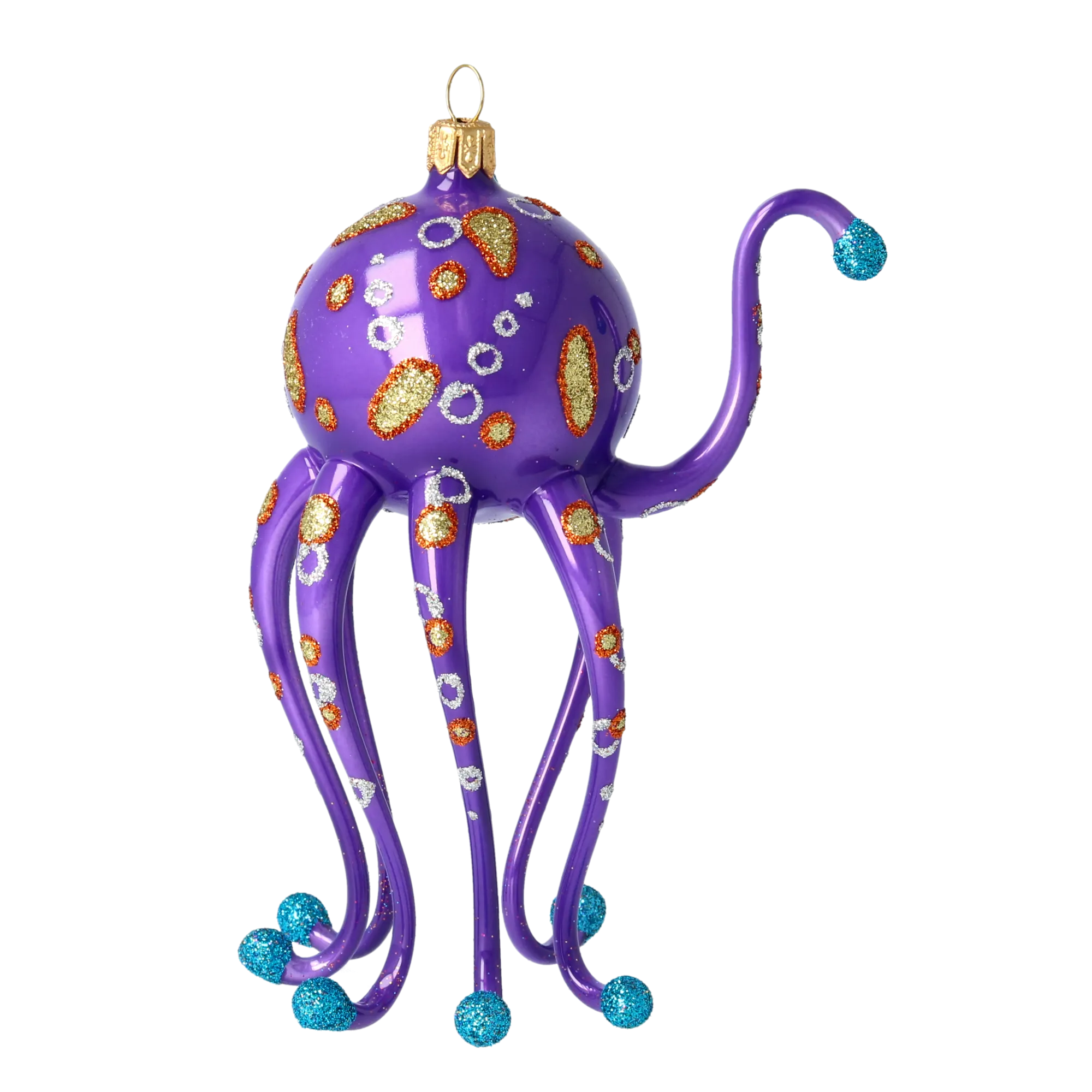 Royal Amethyst Octopus Premium christmas glass ornament 2020-244