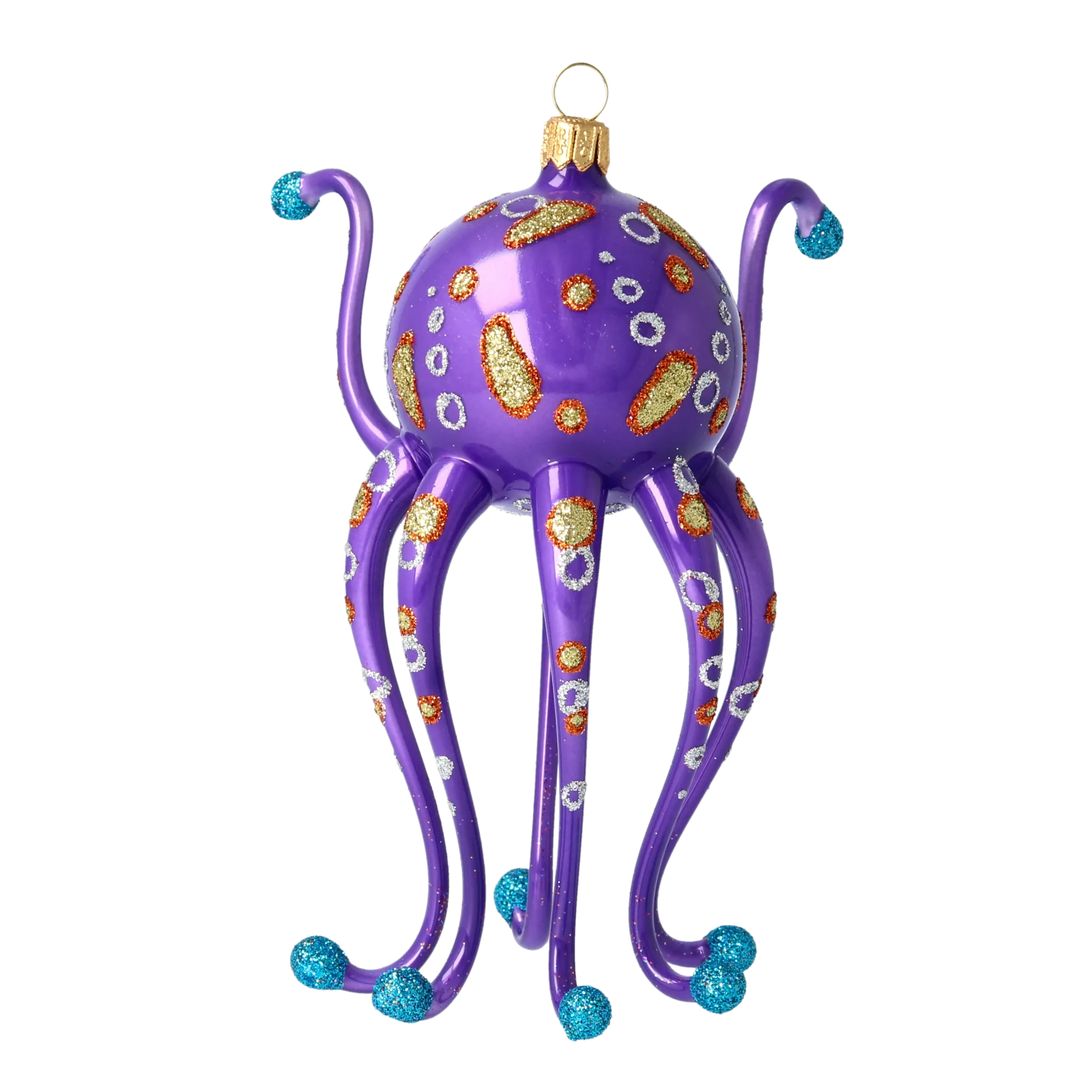 Royal Amethyst Octopus Premium christmas glass ornament 2020-244