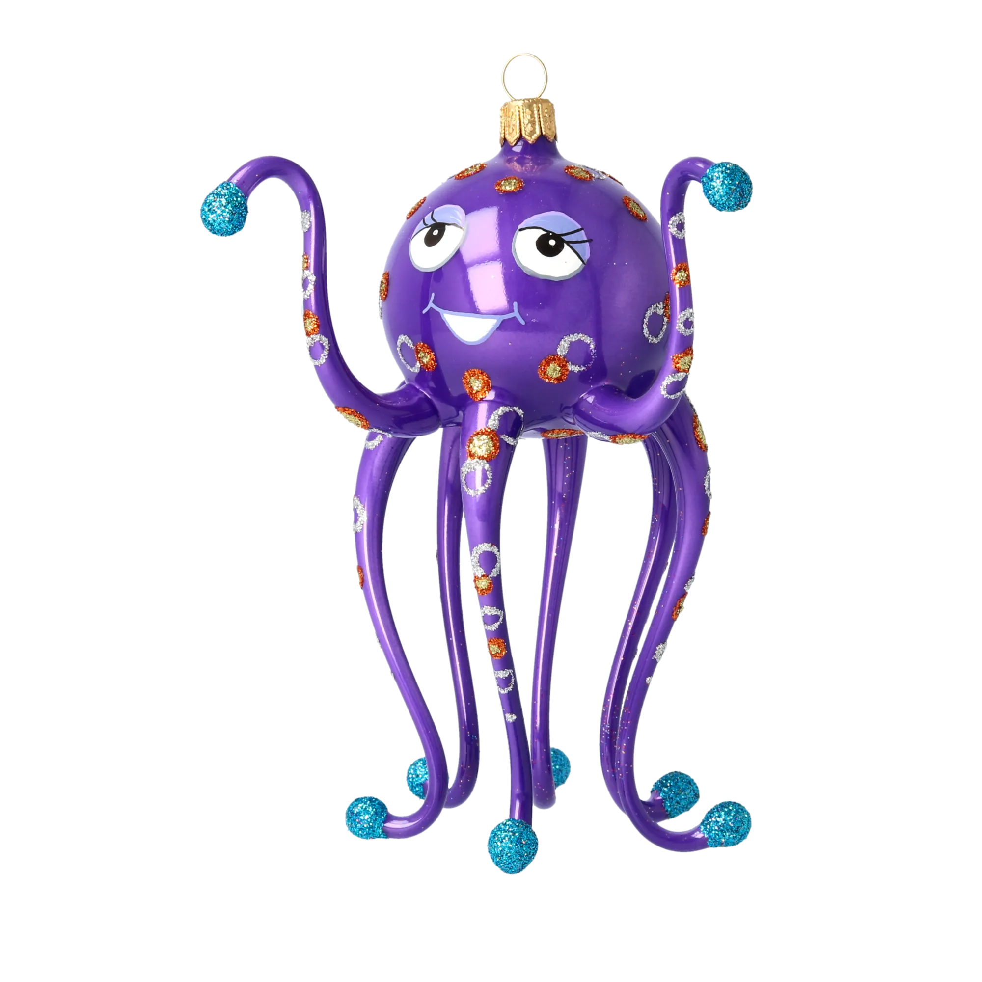Royal Amethyst Octopus Premium christmas glass ornament 2020-244