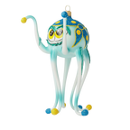 Bold Cerulean Trickster | Hand-Painted Glass Ornament | Blubom 2020-245