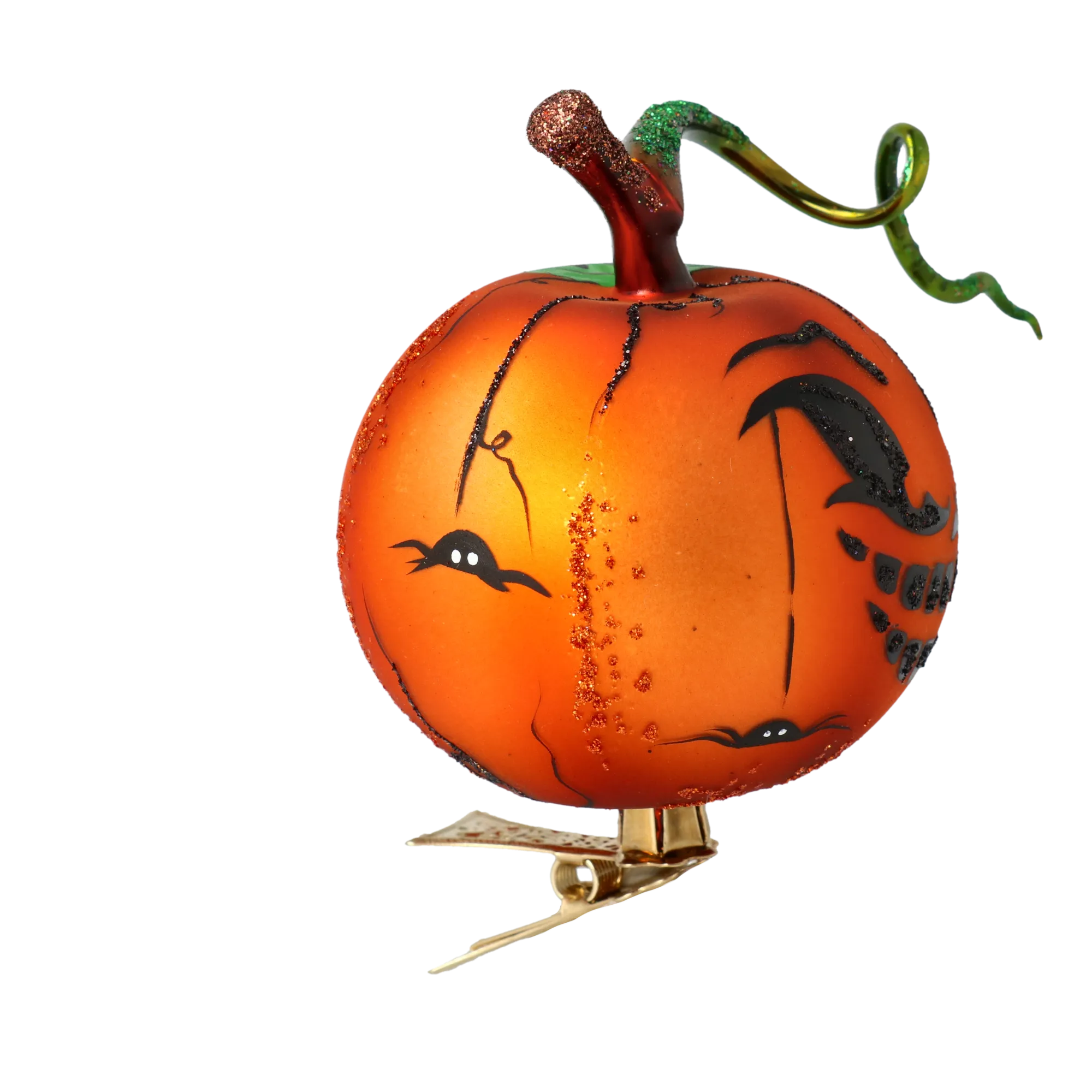 Pumpkin Psotka. Handmade Glass Christmas ornament. 2020-249