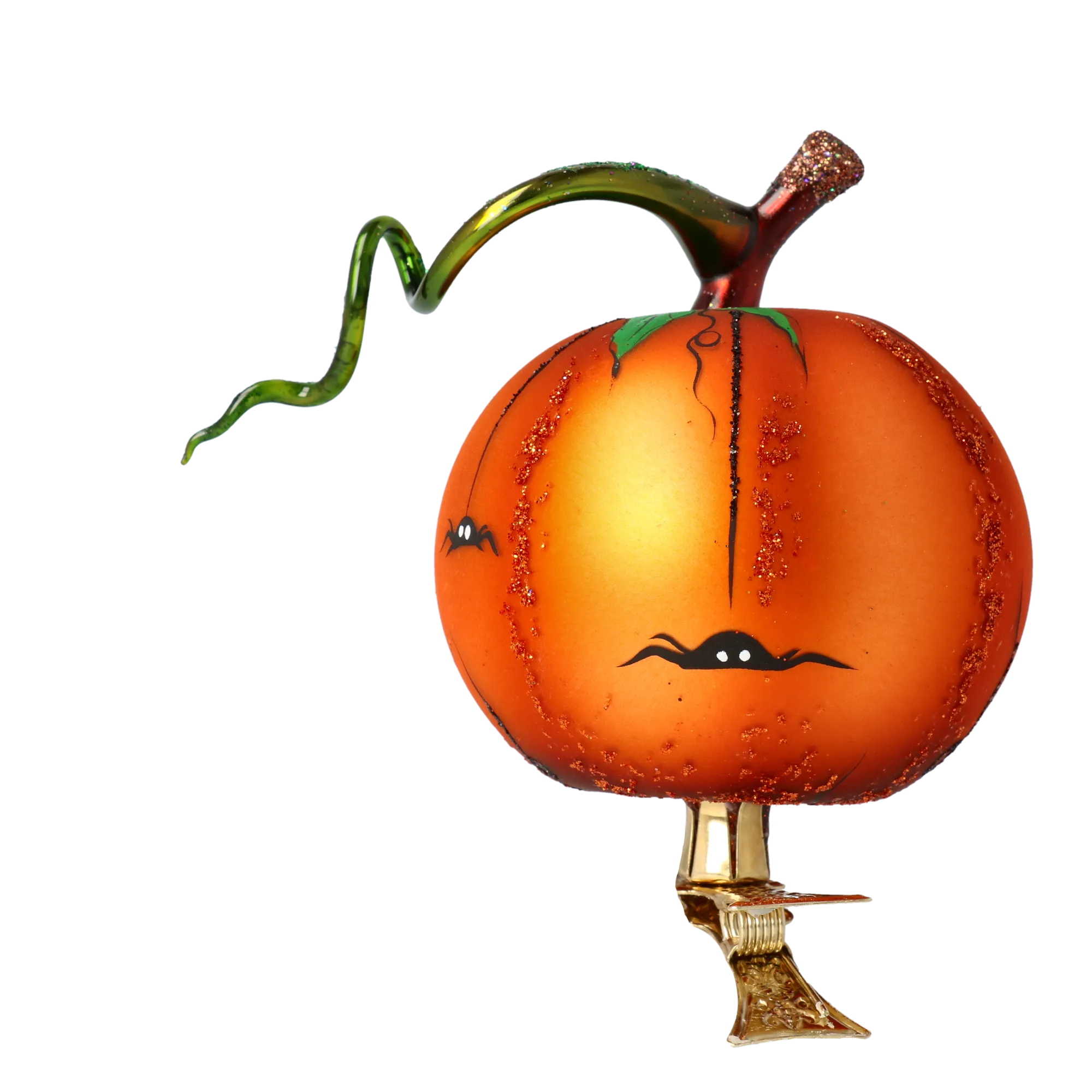 Pumpkin Psotka. Handmade Glass Christmas ornament. 2020-249