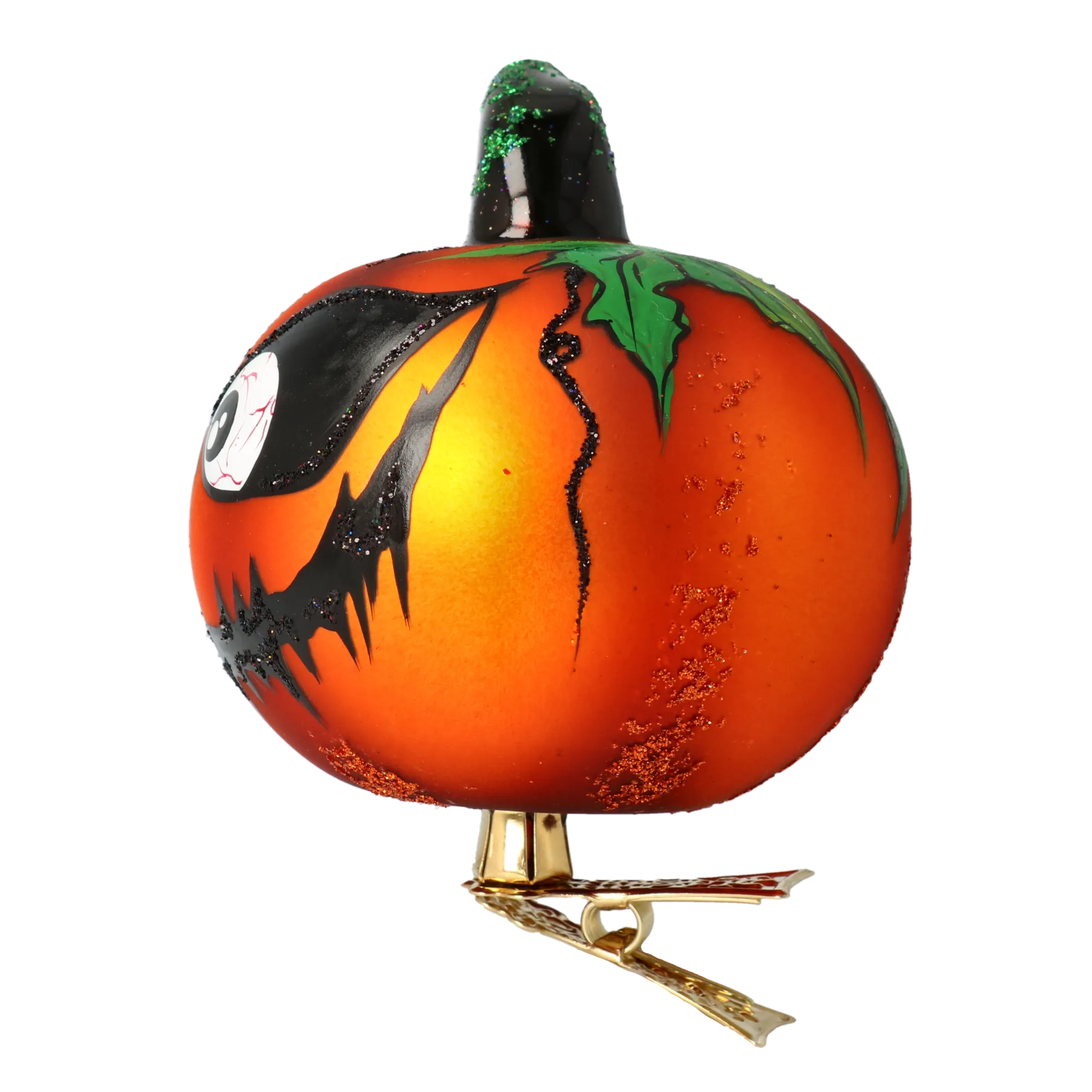 Pumpkin Mischief Handmade Glass Christmas ornament 2020-250