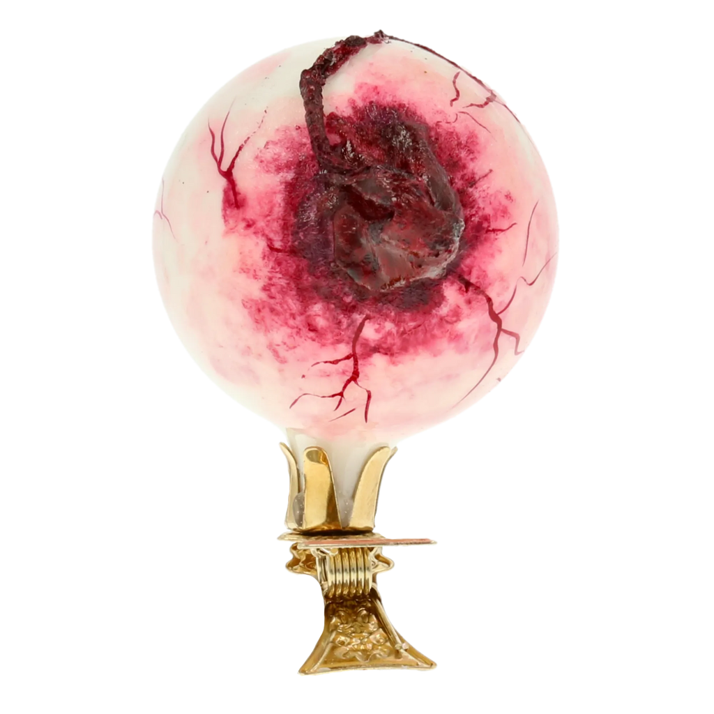 Awakened Violet Gaze | Hand-Painted Glass Ornament | Blubom 2020-251