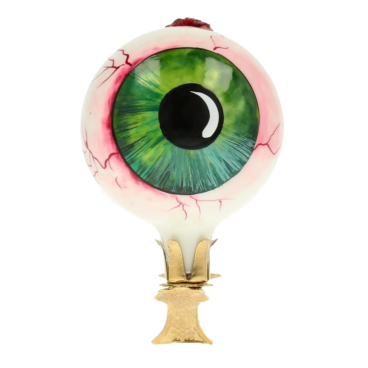 Restless Verdant Gaze | Hand-Painted Glass Ornament | Blubom 2020-252