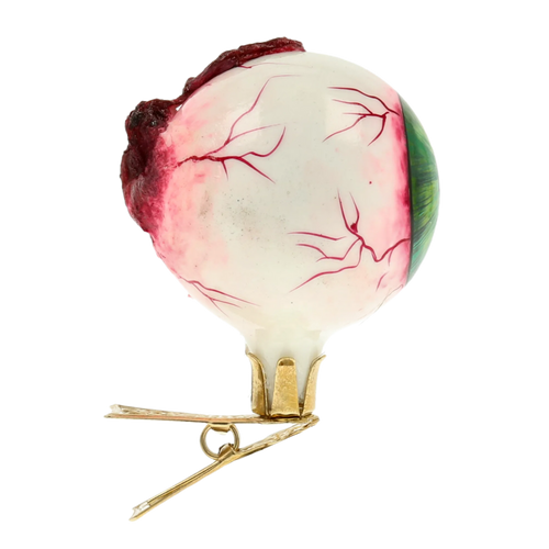 Restless Verdant Gaze | Hand-Painted Glass Ornament | Blubom 2020-252