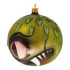 Vigilant Moss Watcher | Hand-Painted Glass Ornament | Blubom 2020-254