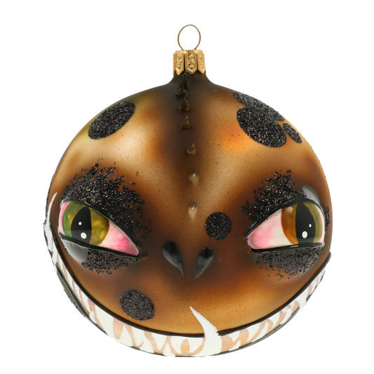 Smiling Dragon. Handmade Glass Christmas ornament. 2020-255