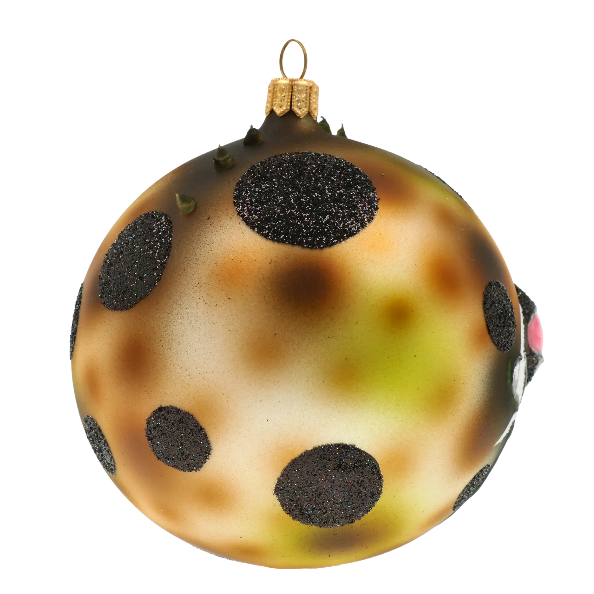 Smiling Dragon. Handmade Glass Christmas ornament. 2020-255