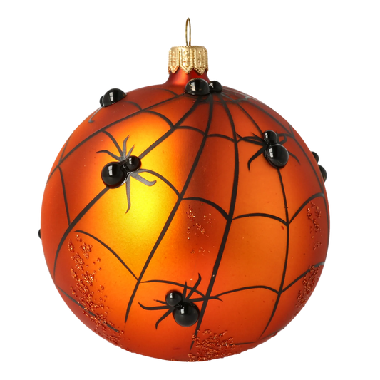 Sphere Web. Handmade Glass Christmas ornament. 2020-257