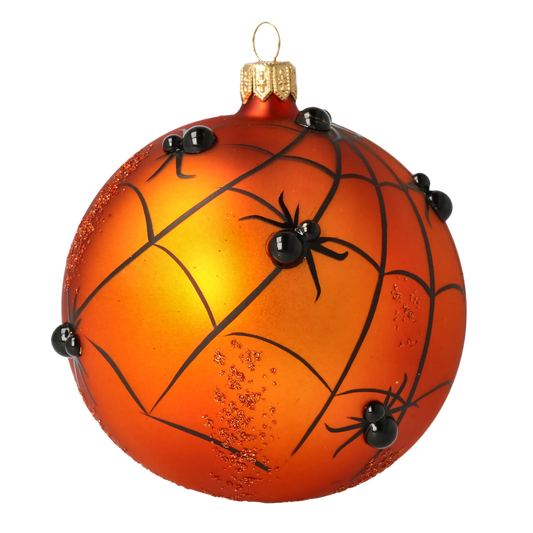 Sphere Web. Handmade Glass Christmas ornament. 2020-257
