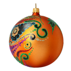 Saffron Ancestral Echo | Hand-Painted Glass Ornament | Blubom 2020-260