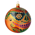 Załaduj obraz do przeglądarki galerii, Mexican Calavera Skull. Handmade Glass Christmas ornament. 2020-260

