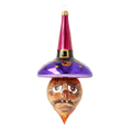 Pensive Midnight Seer | Hand-Painted Glass Ornament | Blubom 2020-264