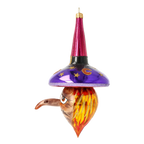 Pensive Midnight Seer | Hand-Painted Glass Ornament | Blubom 2020-264