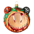 Load image into Gallery viewer, Pumpkin - Halloween Monster. Handmade Glass Christmas ornament. 2020-267
