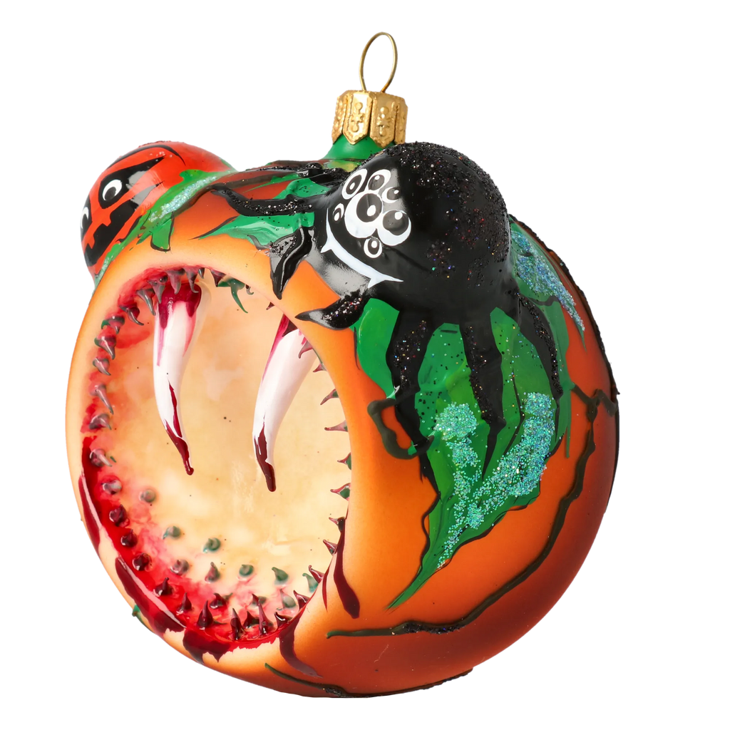 Savage Crimson Maw | Hand-Painted Glass Ornament | Blubom 2020-267
