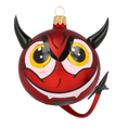 Load image into Gallery viewer, Devil of Hell. Handmade Glass Christmas ornament. 2020-271
