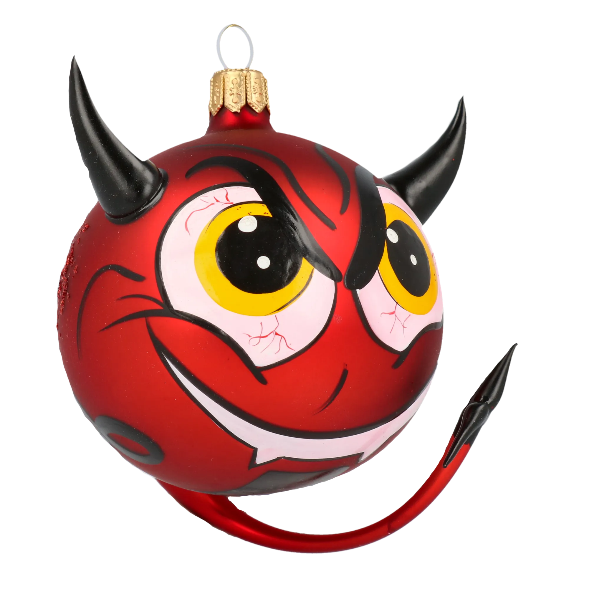 Devil of Hell. Handmade Glass Christmas ornament. 2020-271